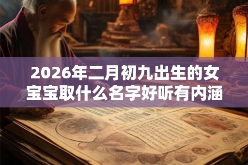 2026年二月初九出生的女宝宝取什么名字好听有内涵