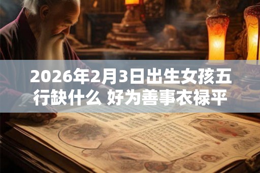 2026年2月3日出生女孩五行缺什么 好为善事衣禄平稳