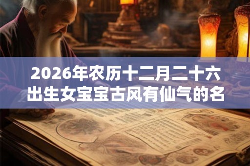 2026年农历十二月二十六出生女宝宝古风有仙气的名字推荐