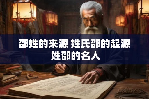 邵姓的来源 姓氏邵的起源 姓邵的名人