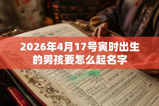 2026年4月17号寅时出生的男孩要怎么起名字