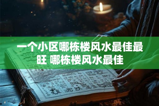 一个小区哪栋楼风水最佳最旺 哪栋楼风水最佳