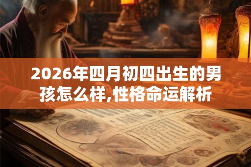 2026年四月初四出生的男孩怎么样,性格命运解析