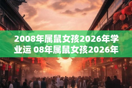 2008年属鼠女孩2026年学业运 08年属鼠女孩2026年学习运势如何