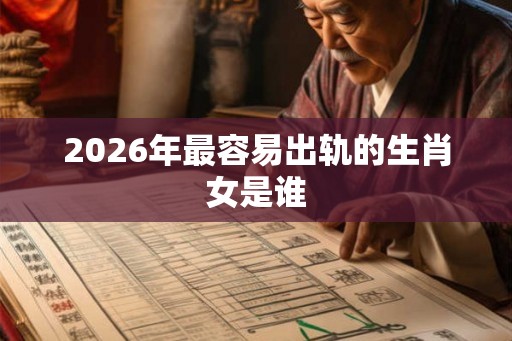 2026年最容易出轨的生肖女是谁