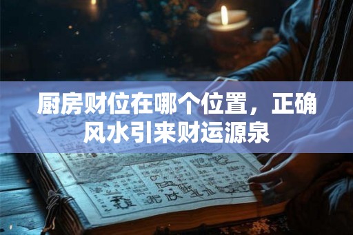 厨房财位在哪个位置,正确风水引来财运源泉 厨房财位在哪个位置,正确风水引来财运源泉