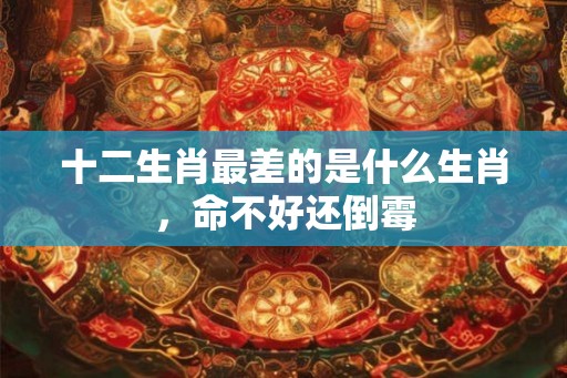 十二生肖最差的是什么生肖，命不好还倒霉