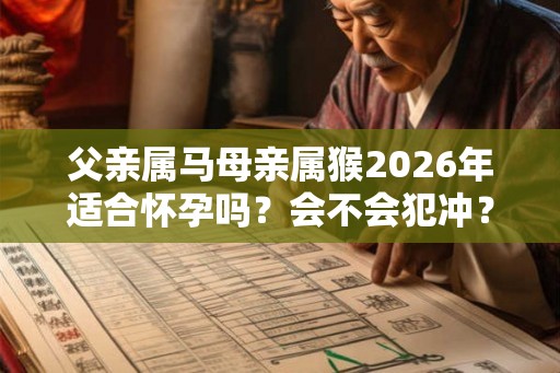 父亲属马母亲属猴2026年适合怀孕吗？会不会犯冲？