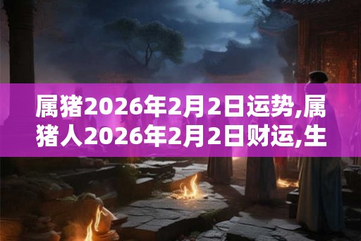 属猪2026年2月2日运势,属猪人2026年2月2日财运,生肖猪2026年2月2日运势