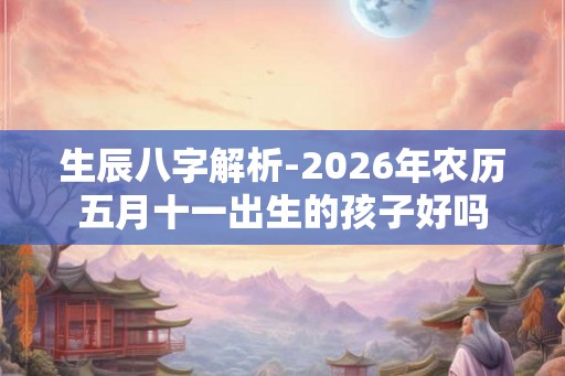 生辰八字解析-2026年农历五月十一出生的孩子好吗