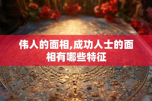 伟人的面相,成功人士的面相有哪些特征