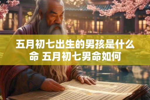 五月初七出生的男孩是什么命 五月初七男命如何