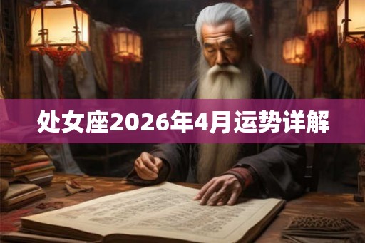 处女座2026年4月运势详解