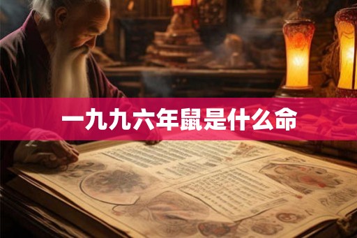 一九九六年鼠是什么命 一九九六年鼠是什么命