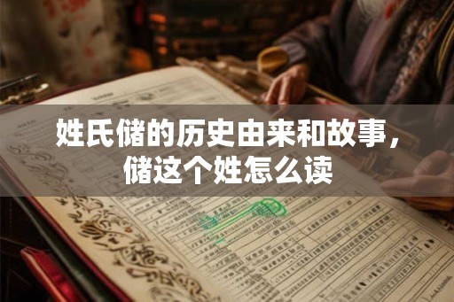 姓氏储的历史由来和故事，储这个姓怎么读