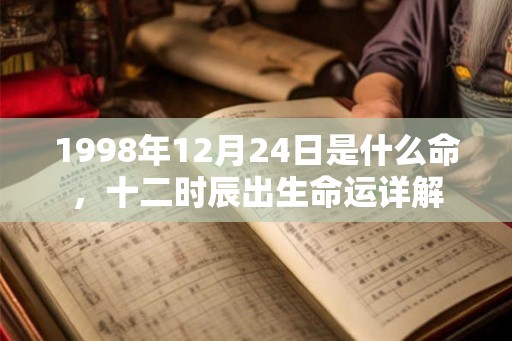 1998年12月24日是什么命，十二时辰出生命运详解