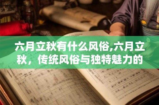 六月立秋有什么风俗,六月立秋，传统风俗与独特魅力的展现