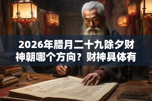 2026年腊月二十九除夕财神朝哪个方向？财神具体有几位？