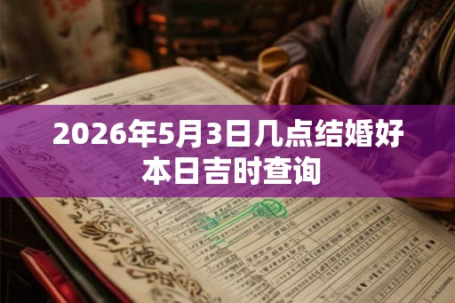 2026年5月3日几点结婚好 本日吉时查询