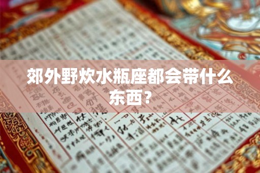 郊外野炊水瓶座都会带什么东西？