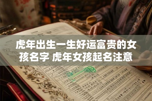 虎年出生一生好运富贵的女孩名字 虎年女孩起名注意事项2026
