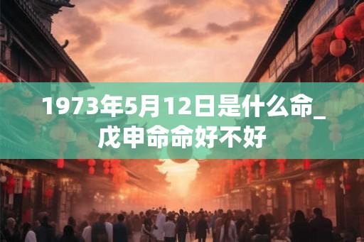 1973年5月12日是什么命_戊申命命好不好