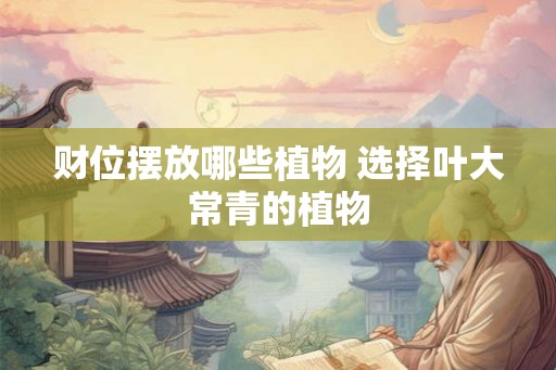 财位摆放哪些植物 选择叶大常青的植物