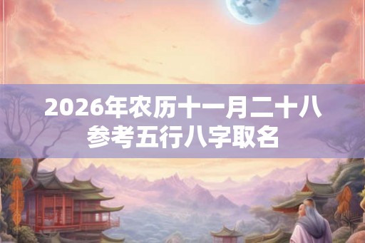 2026年农历十一月二十八参考五行八字取名