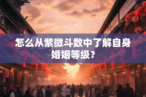 怎么从紫微斗数中了解自身婚姻等级？