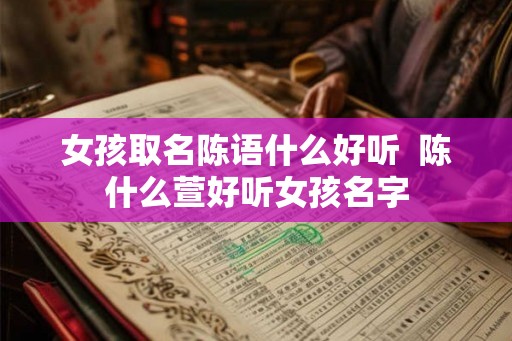 女孩取名陈语什么好听  陈什么萱好听女孩名字