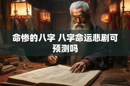 命惨的八字 八字命运悲剧可预测吗