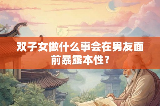 双子女做什么事会在男友面前暴露本性？