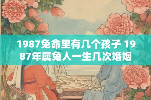 1987兔命里有几个孩子 1987年属兔人一生几次婚姻