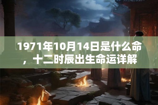 1971年10月14日是什么命，十二时辰出生命运详解