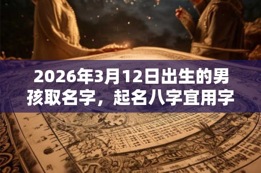2026年3月12日出生的男孩取名字，起名八字宜用字