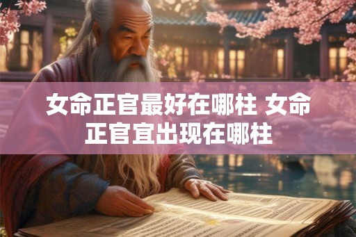 女命正官最好在哪柱 女命正官宜出现在哪柱