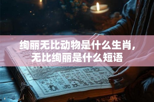 绚丽无比动物是什么生肖,无比绚丽是什么短语