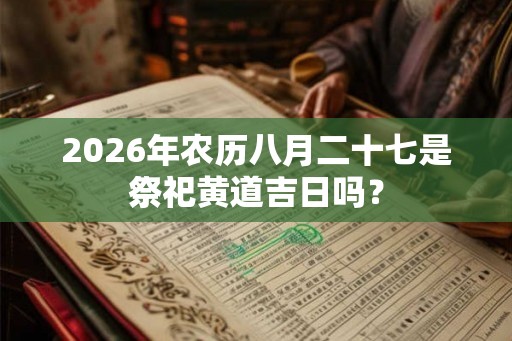 2026年农历八月二十七是祭祀黄道吉日吗？