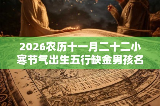 2026农历十一月二十二小寒节气出生五行缺金男孩名字大全