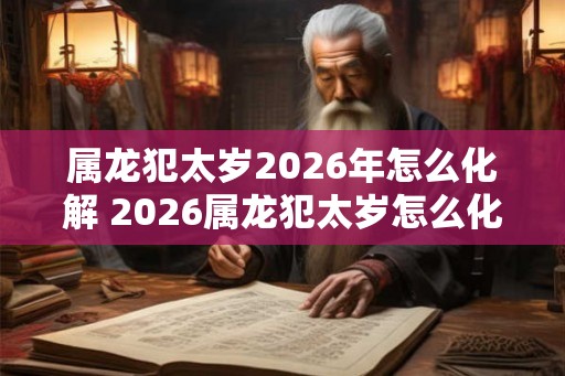 属龙犯太岁2026年怎么化解 2026属龙犯太岁怎么化解