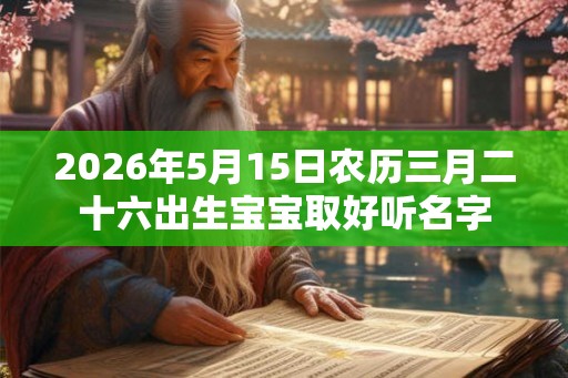 2026年5月15日农历三月二十六出生宝宝取好听名字