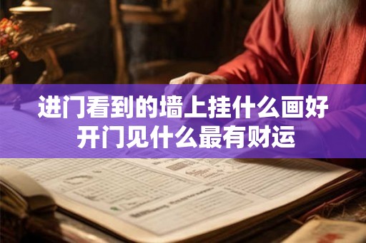 进门看到的墙上挂什么画好 开门见什么最有财运