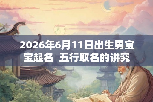2026年6月11日出生男宝宝起名  五行取名的讲究