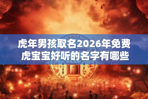 虎年男孩取名2026年免费 虎宝宝好听的名字有哪些