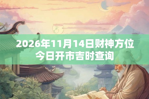 2026年11月14日财神方位今日开市吉时查询