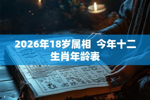 2026年18岁属相  今年十二生肖年龄表