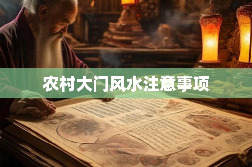 农村大门风水注意事项