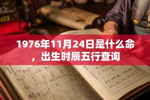 1976年11月24日是什么命，出生时辰五行查询