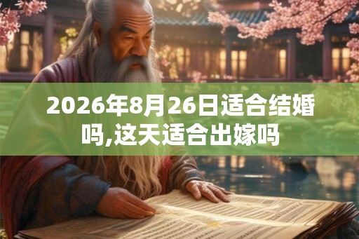 2026年8月26日适合结婚吗,这天适合出嫁吗