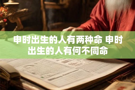 申时出生的人有两种命 申时出生的人有何不同命 申时出生的人有两种命 申时出生的人有何不同命